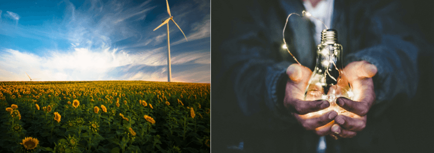 Renewable energy | man holding lightbulb