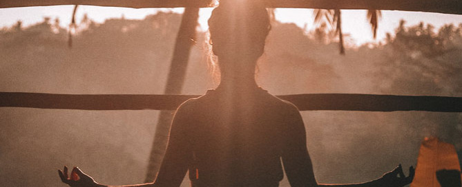 woman doing yoga, self care